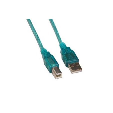 Bestlink Netware A-Male to B-Male USB2.0 Cable- 3Ft- Clear Green 150111GN